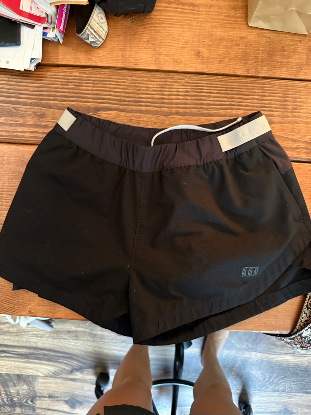 Topo designs Women's Black Athletic Running Shorts